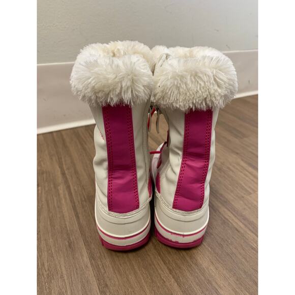 Girls Dream Pairs Pink Fuzzy Snow Boots Childrens Sz 10 - Picture 4 of 6